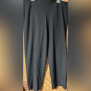 Eileen Fisher Black Viscose Nylon Stretch Crepe Pull On Pants. Sz XL